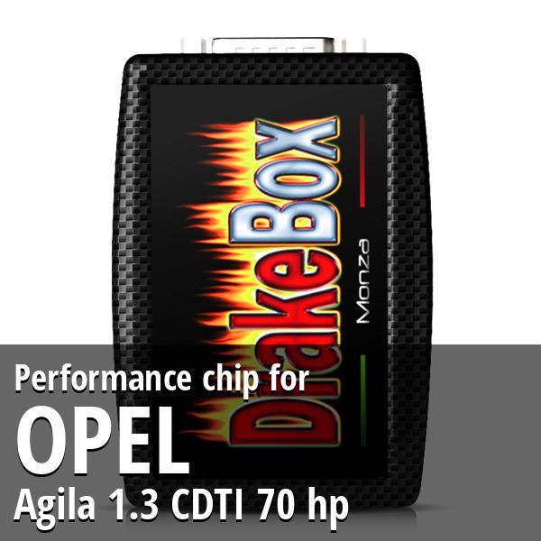 Performance chip Opel Agila 1.3 CDTI 70 hp
